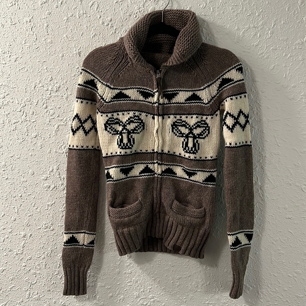 Aritzia TNA 100% wool zip sweater